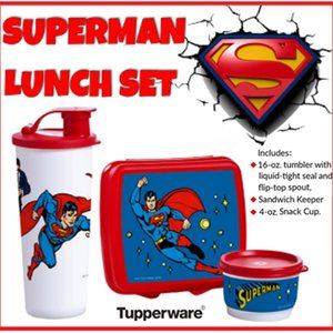 Tupperware Superman 3 Piece Lunch Set